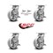 Service Caster 6 Inch V Groove Semi Steel Caster Set with Roller Bearings 4 Brake 2 Swivel Lock SCC-30CS620-VGR-TLB-BSL-2-TLB-2 - alternate 7